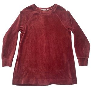 Soft Surroundings Women’s Caroline Pullover Tunic Corduroy Henna Orange Button S